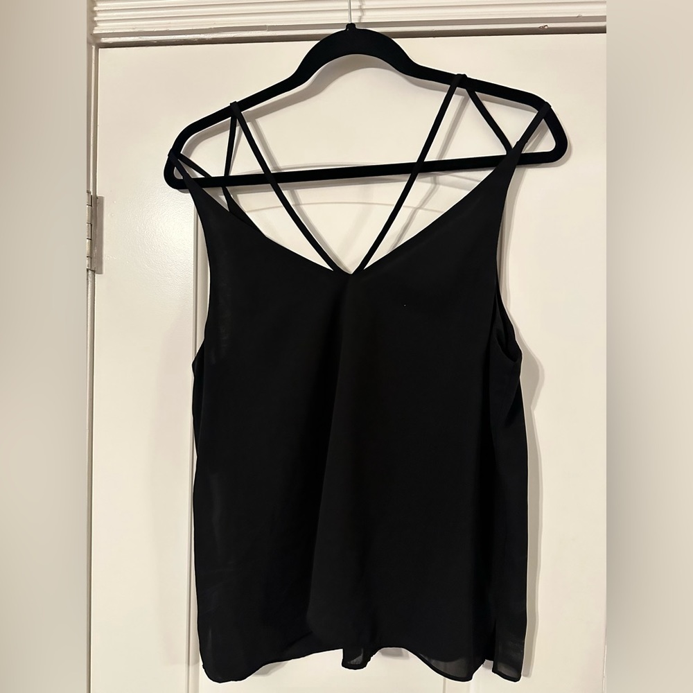 Top shop black silky material camisole